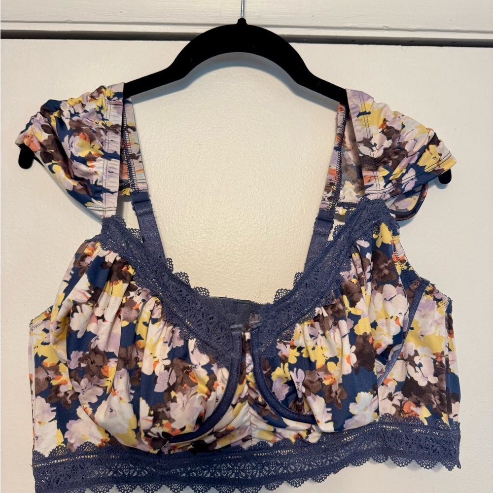Torrid Blue Floral Lace bralette